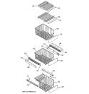 FREEZER SHELVES Diagram and Parts List for PWG25SGSBCSS  General Electric Refrigerator