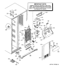 FREEZER SECTION Diagram and Parts List for ESF25LGRECC  General Electric Refrigerator