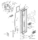 FREEZER DOOR Diagram and Parts List for PSR26UHPEBB  General Electric Refrigerator