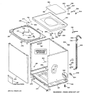 CABINET, COVER & FRONT PANEL Diagram and Parts List for WCCB1030F2WC  General Electric Washer