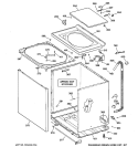 CABINET, COVER & FRONT PANEL Diagram and Parts List for WCSR2090D2CC  General Electric Washer