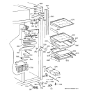 FRESH FOOD SECTION Diagram and Parts List for ZISB36DWA  General Electric Refrigerator
