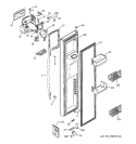 FREEZER DOOR Diagram and Parts List for PSG29SHSBCSS  General Electric Refrigerator