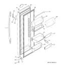 FRESH FOOD DOOR Diagram and Parts List for PSS29NGSBBB  General Electric Refrigerator