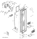 FREEZER DOOR Diagram and Parts List for PCF25PGSCCC  General Electric Refrigerator