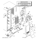 FREEZER SECTION Diagram and Parts List for PCF25PGSCCC  General Electric Refrigerator