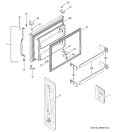 FREEZER DOOR Diagram and Parts List for HTM18IBPFRSA  Hotpoint Refrigerator
