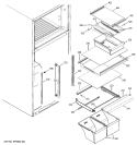FRESH FOOD SHELVES Diagram and Parts List for HTM18IBPFRSA  Hotpoint Refrigerator