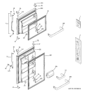 DOORS Diagram and Parts List for HTS18BBPNLCC  Hotpoint Refrigerator