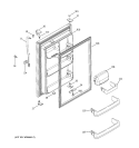 FRESH FOOD DOOR Diagram and Parts List for HTM18IBPMRSA  Hotpoint Refrigerator