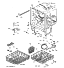 BODY PARTS Diagram and Parts List for GSD4360L03SS  General Electric Dishwasher