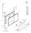 FREEZER DOOR Diagram and Parts List for GTH22KBRARWW  General Electric Refrigerator