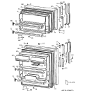 DOOR PARTS Diagram and Parts List for TBX21PKCR  General Electric Refrigerator