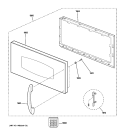 DOOR PARTS Diagram and Parts List for SCA2001FSS02  General Electric Microwave