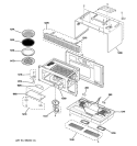 OVEN CAVITY PARTS Diagram and Parts List for SCA2001FSS02  General Electric Microwave