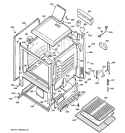 BODY PARTS Diagram and Parts List for JGBS04BEH3CT  General Electric Range