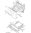 DOOR & DRAWER PARTS Diagram and Parts List for JGBS07PEH2CC  General Electric Range