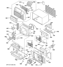 CABINET & COMPONENTS Diagram and Parts List for AJCS10ACBW1  General Electric Air Conditioner