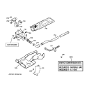 GAS VAVLE & BURNER ASSEMBLY Diagram and Parts List for DDC4500SPMWH  General Electric Dryer