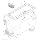 CABINET Diagram and Parts List for FCM20DPCWH  General Electric Freezer