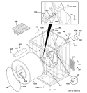 CABINET & DRUM Diagram and Parts List for DPXH46GF0CC  General Electric Dryer