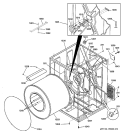 CABINET & DRUM Diagram and Parts List for DCCH43GF0WW  General Electric Dryer