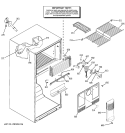 FREEZER SECTION Diagram and Parts List for DTH18ZBSORWW  General Electric Refrigerator