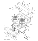 CONTROL PANEL & COOKTOP Diagram and Parts List for JBP15CJ1CC  General Electric Range