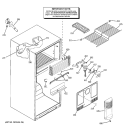 FREEZER SECTION Diagram and Parts List for GTS18DBPNLCC  General Electric Refrigerator