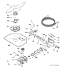 MOTOR - PUMP MECHANISM Diagram and Parts List for PDW9700L00II  General Electric Dishwasher