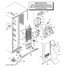 FREEZER SECTION Diagram and Parts List for PSI23SCRDSV  General Electric Refrigerator