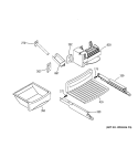 ICE MAKER & DISPENSER Diagram and Parts List for PSI23SCRDSV  General Electric Refrigerator