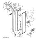 FREEZER DOOR Diagram and Parts List for PSI23SGRDSV  General Electric Refrigerator