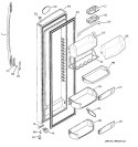 FRESH FOOD DOOR Diagram and Parts List for PSK25NGSBCWW  General Electric Refrigerator