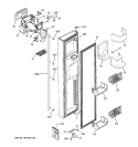 FREEZER DOOR Diagram and Parts List for ZFSB23DRGSS  General Electric Refrigerator