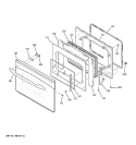DOOR Diagram and Parts List for JCSP42BK1BB  General Electric Range