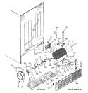 SEALED SYSTEM & MOTHER BOARD Diagram and Parts List for RSK25LASACCC  General Electric Refrigerator
