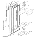FRESH FOOD DOOR Diagram and Parts List for RSK25LCSACCC  General Electric Refrigerator