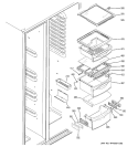 FRESH FOOD SHELVES Diagram and Parts List for RSK25LHSACCC  General Electric Refrigerator