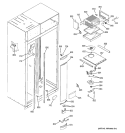 FREEZER SECTION Diagram and Parts List for ZSGW420DME  General Electric Refrigerator
