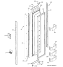 FREEZER DOOR Diagram and Parts List for ZIS360NRH  General Electric Refrigerator