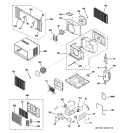 ROOM AIR CONDITIONER Diagram and Parts List for AGE12DJG1  General Electric Air Conditioner