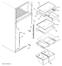 Part Location Diagram of WR32X10456 GE SHELF CANT FRAME Assembly