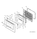 UPPER DOOR Diagram and Parts List for ZET3058WH2WW  General Electric Wall Oven