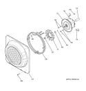 UPPER OVEN CONVECTION FAN Diagram and Parts List for ZET3058WH2WW  General Electric Wall Oven