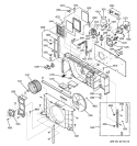 MOTOR & CHASSIS PARTS Diagram and Parts List for AZ35H07D2DM1  General Electric Air Conditioner