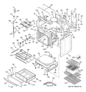 BODY PARTS Diagram and Parts List for JCB968BJ1BB  General Electric Range