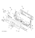CONTROL PANEL Diagram and Parts List for JCBP40WJ1WW  General Electric Range