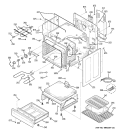 BODY PARTS Diagram and Parts List for JCBP40WJ3WW  General Electric Range