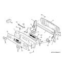 CONTROL PANEL Diagram and Parts List for JCBP48WJ1WW  General Electric Range